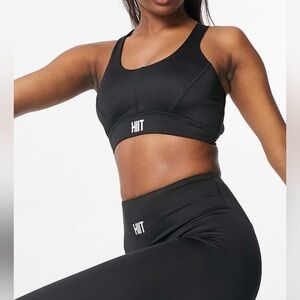 HIIT Starry Mesh Black Bralette - Size L